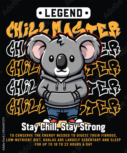 Chill master stay chill stay strong motivational graphic design with bold typography