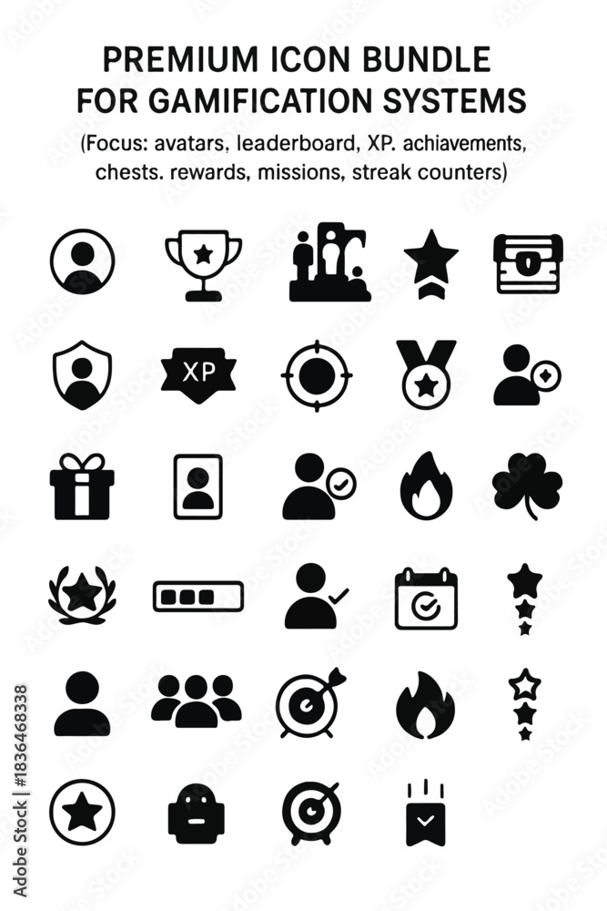 Fototapeta premium gamification vector icon