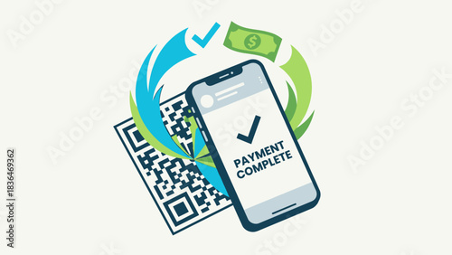 Online Payment Confirmation Via Smartphone And QR Code Scan