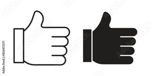 Like icons vector collection for web designs. flat icons