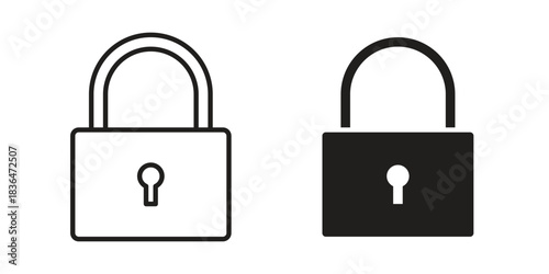 Lock icons vector collection for web designs. flat icons