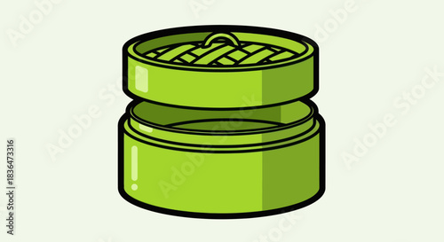 Green Bamboo Steamer Basket for Asian Cuisine