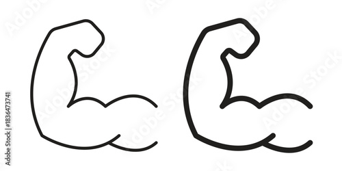 Muscle icons vector collection for web designs. flat icons