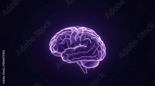 Minimal neural grid visualization with a clean purple glow. Designed with negative space for text placement, ideal for AI startups, tech branding, and intelligent digital marketing use.