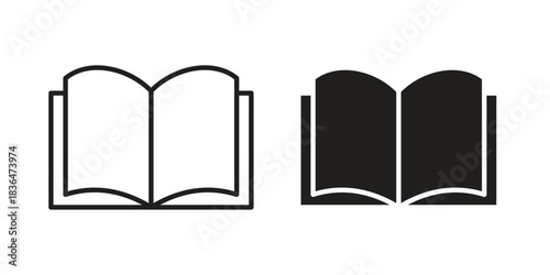 open book icons vector collection for web designs. flat icons