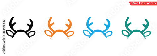 Black laurel wreath icon. Icon laurel wreath vector design and illustration.Award laurel wreaths with ribbons in various colors.editable stroke