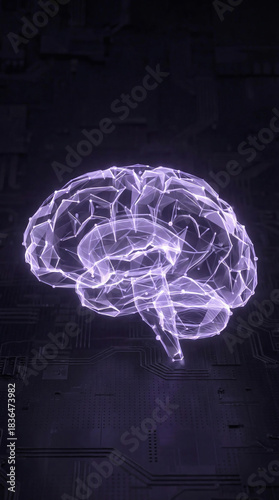 Minimal neural grid visualization with a clean purple glow. Designed with negative space for text placement, ideal for AI startups, tech branding, and intelligent digital marketing use.