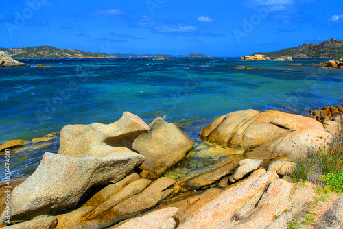Granite coast near Palau, northern Sardinia, Italy