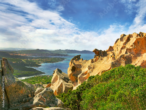 Granite coast near Palau, northern Sardinia, Italy