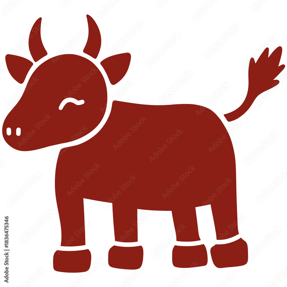 Fototapeta premium ox chinese zodiac sign