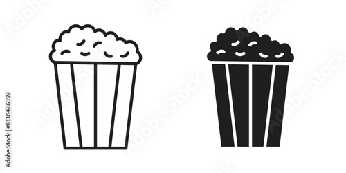 Popcorn icon for template. Icon vector graphic set