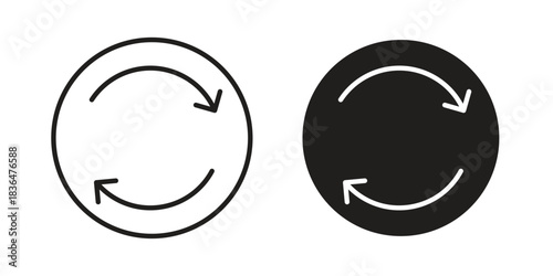 Refresh icon for template. Icon vector graphic set