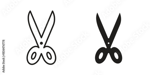 Scissors icon for template. Icon vector graphic set