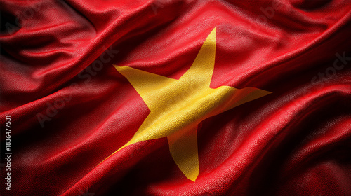 vietnamese flag vietnam waving in the wind