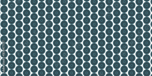 Decorative motif seamless pattern in deep green