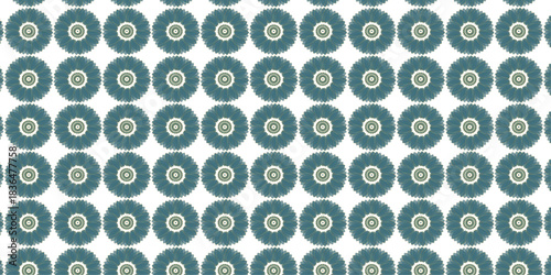 Decorative motif seamless pattern in deep green