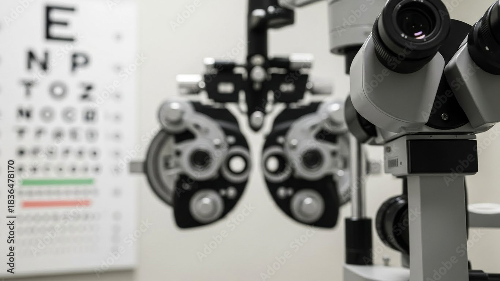 Fototapeta premium Ophthalmology Eye Examination Background
