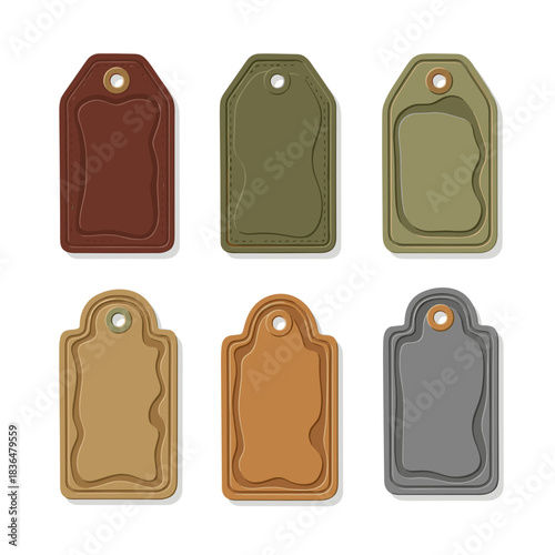 Embossed leather look gift tags for luxury presents and decorations  