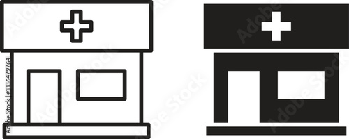 Pharmacy icon designs collection for mobile, ui, web.