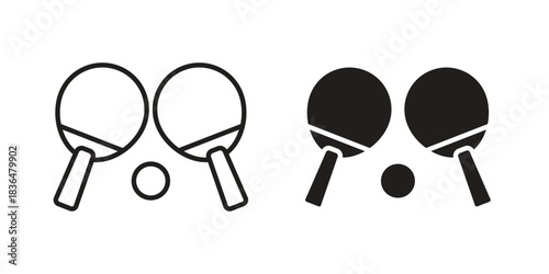 Ping pong icon designs collection for mobile, ui, web.