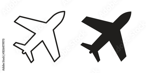 Plane icon designs collection for mobile, ui, web.