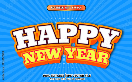 Happy New year text effect
