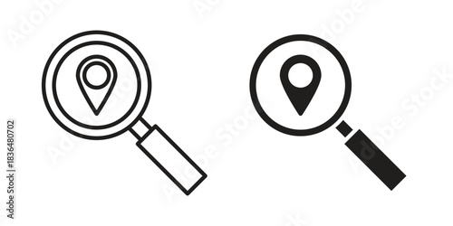 Search Location icon designs collection for mobile, ui, web.