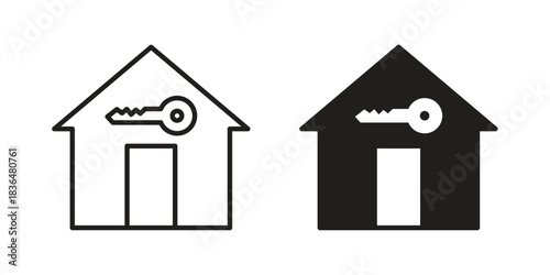 Selling or rent home icon designs collection for mobile, ui, web.