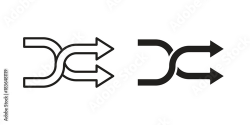 Shuffle icon designs collection for mobile, ui, web.