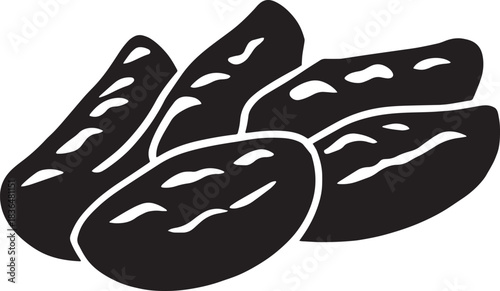Delicious and nutritious dates fruit in black and white illustration a healthy snack for boosting energy and providing natural sweetness