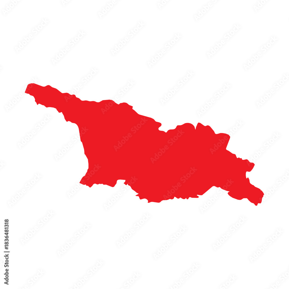 Fototapeta premium Abstract Red Georgia Simple Map