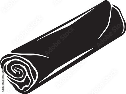 Delicious spring roll graphic illustration for Asian cuisine concepts and vegetarian food menu design projects enhancing culinary visuals