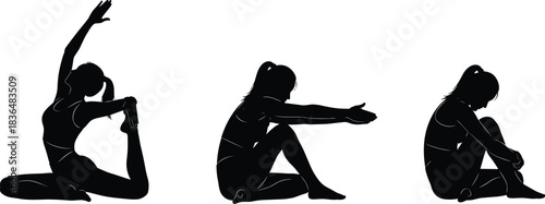 Wink and smile lips line and solid icon set, expressing flirting, kiss, or beauty, vector illustration isolated on white background, editable stroke.