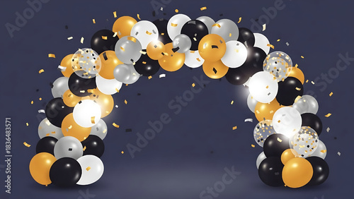 Elegant Balloon Arch Decoration for Parties and Celebrations