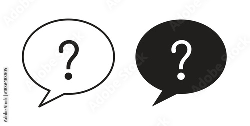Question mark icon symbol. Vector EPS 10. line and glyph icon