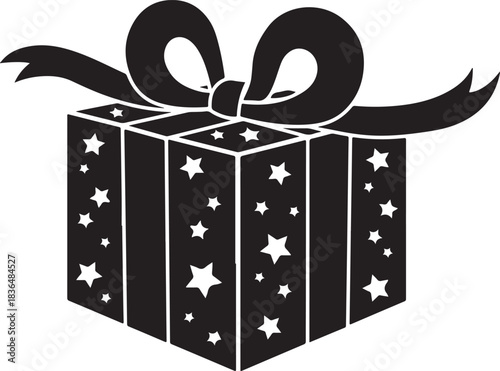 3D vector illustration of a red gift box with a gold ribbon and bow for a Christmas present or birthday celebration surprise package design