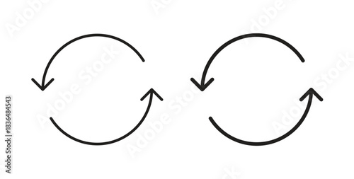 Repeat icon symbol. Vector EPS 10. line and glyph icon