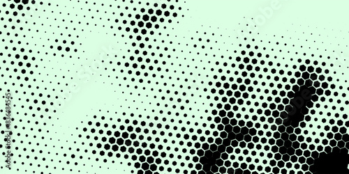 Hexagon Shapes Vector Abstract Geometric Technology Retrowave Sci-Fi Texture Isolated on Light Background. Halftone Hex Retro Simple Pattern. vector hexagon