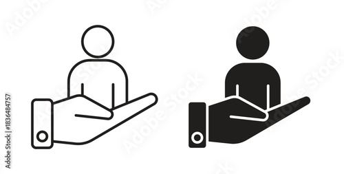 Retention icon symbol. Vector EPS 10. line and glyph icon