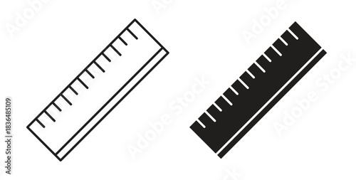 Ruler icon symbol. Vector EPS 10. line and glyph icon