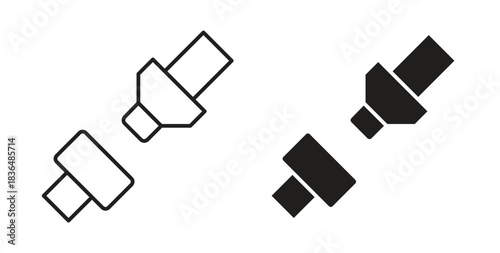 Seatbelt icon symbol. Vector EPS 10. line and glyph icon