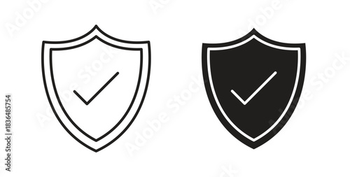 Security icon symbol. Vector EPS 10. line and glyph icon