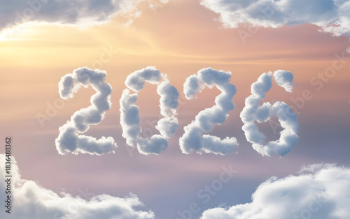 New Year 2026 Cloud Art in Vibrant Sky