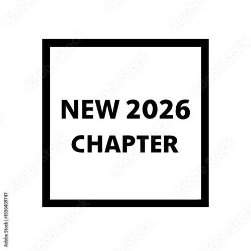 Silhouette Typography New Chapter New Year With Book Icon
