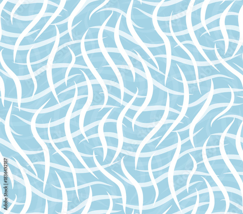 Seamless cloud dancer complex lines vector pattern design. Color of the year 2026