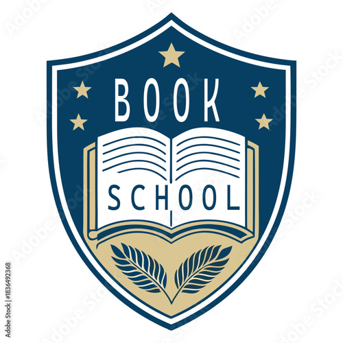 Book and School Logo Vector
