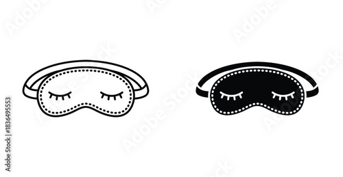 Sleep mask icon graphic design. Vector icon illustrations