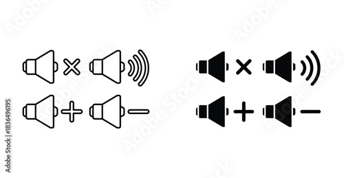 Speaker volume icon graphic design. Vector icon illustrations