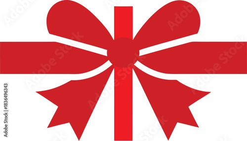 red ribbon with bow