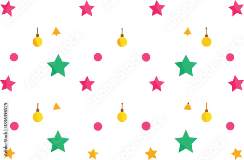 Christmas lights isolated, festive string of colorful holiday lights, Christmas decoration lights seamless design elements, glowing lights set for greeting card design, bright garlands - vector

